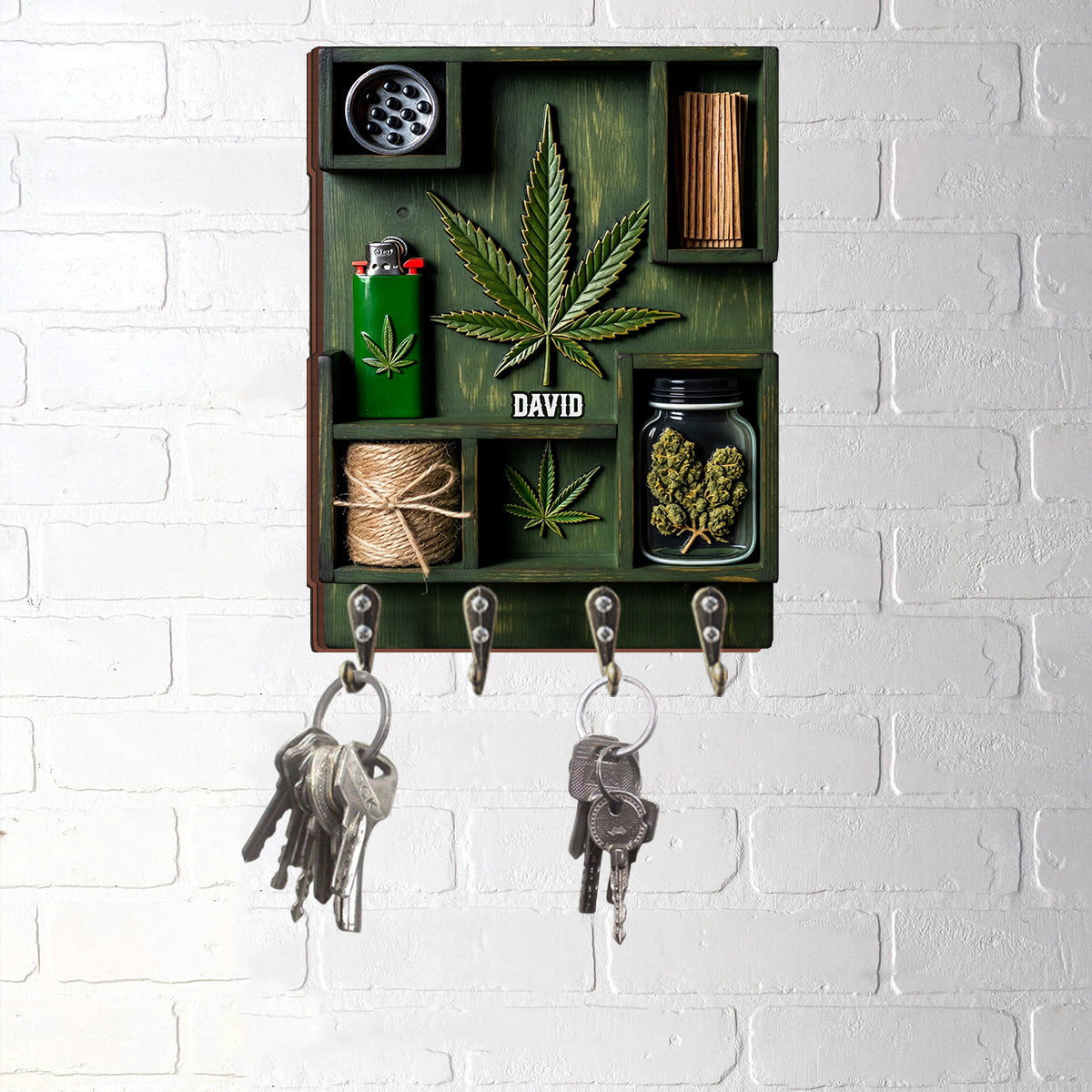 Magic Leaf - Personalized Weed Custom Shaped Hanging Rack