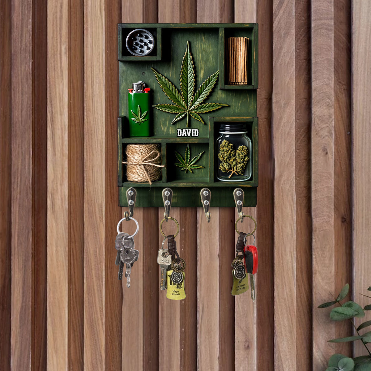 Magic Leaf - Personalized Weed Custom Shaped Hanging Rack