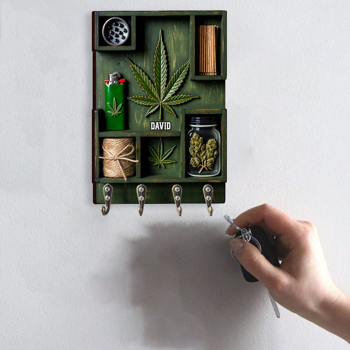 Magic Leaf - Personalized Weed Custom Shaped Hanging Rack