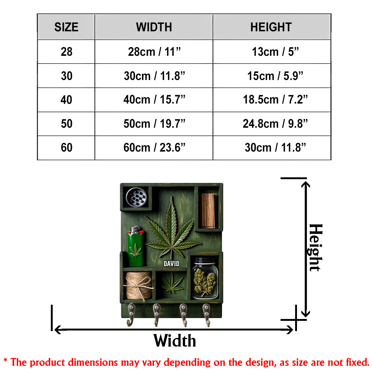 Magic Leaf - Personalized Weed Custom Shaped Hanging Rack