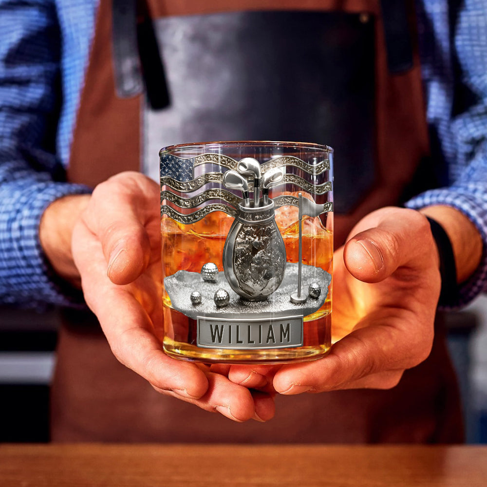 Love Golf - Personalized Golf Whiskey Glass
