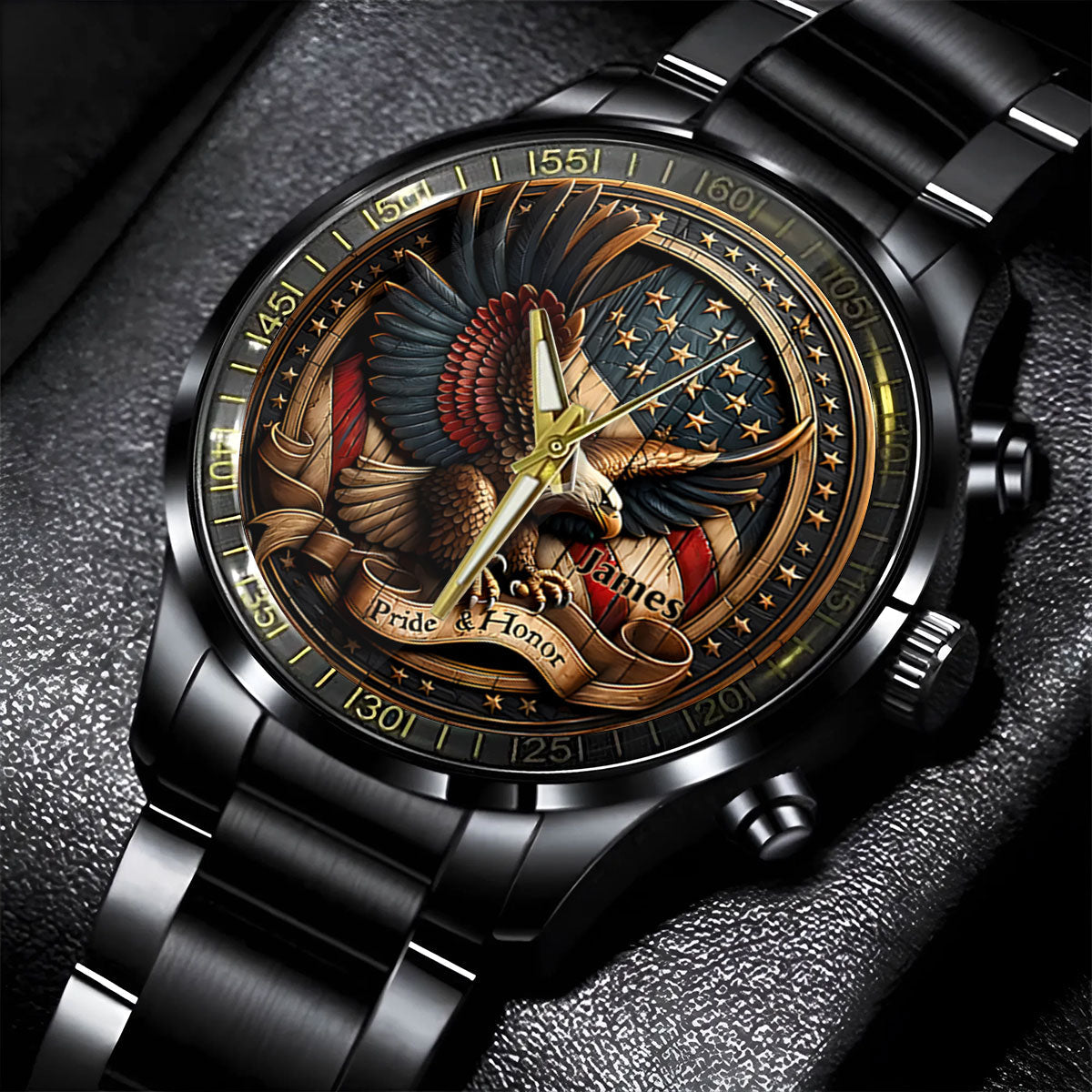 Pride & Honor - Personalized Bald Eagle Hand Watch