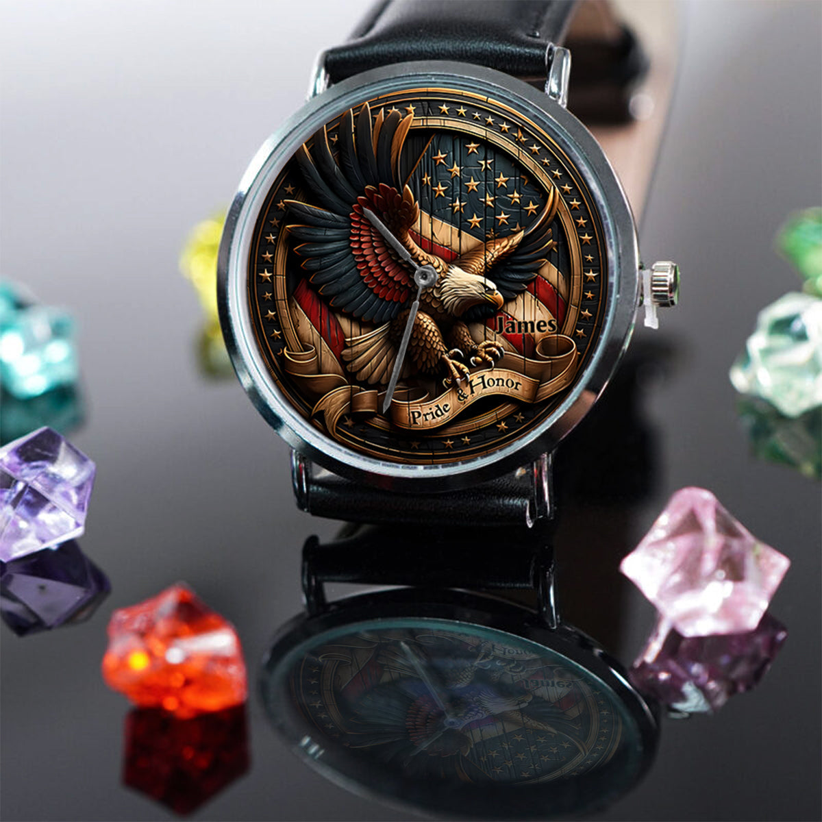 Pride & Honor - Personalized Bald Eagle Hand Watch