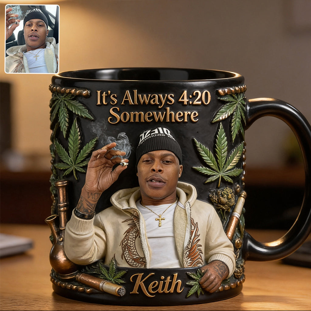 World's Dopest Dad - Personalized Weed Accent Mug & Coaster
