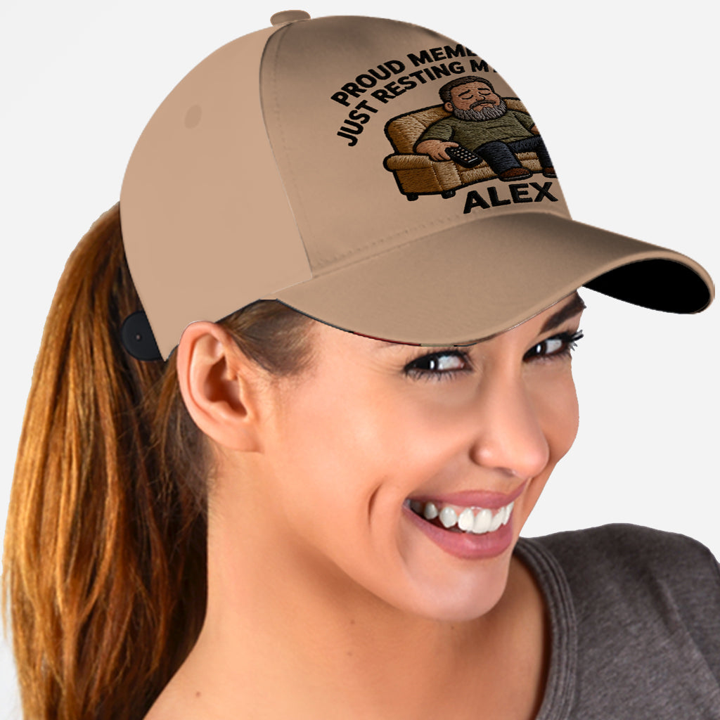 Proud Member Of The Just Resting My Eyes Club - Personalized Father Classic Cap