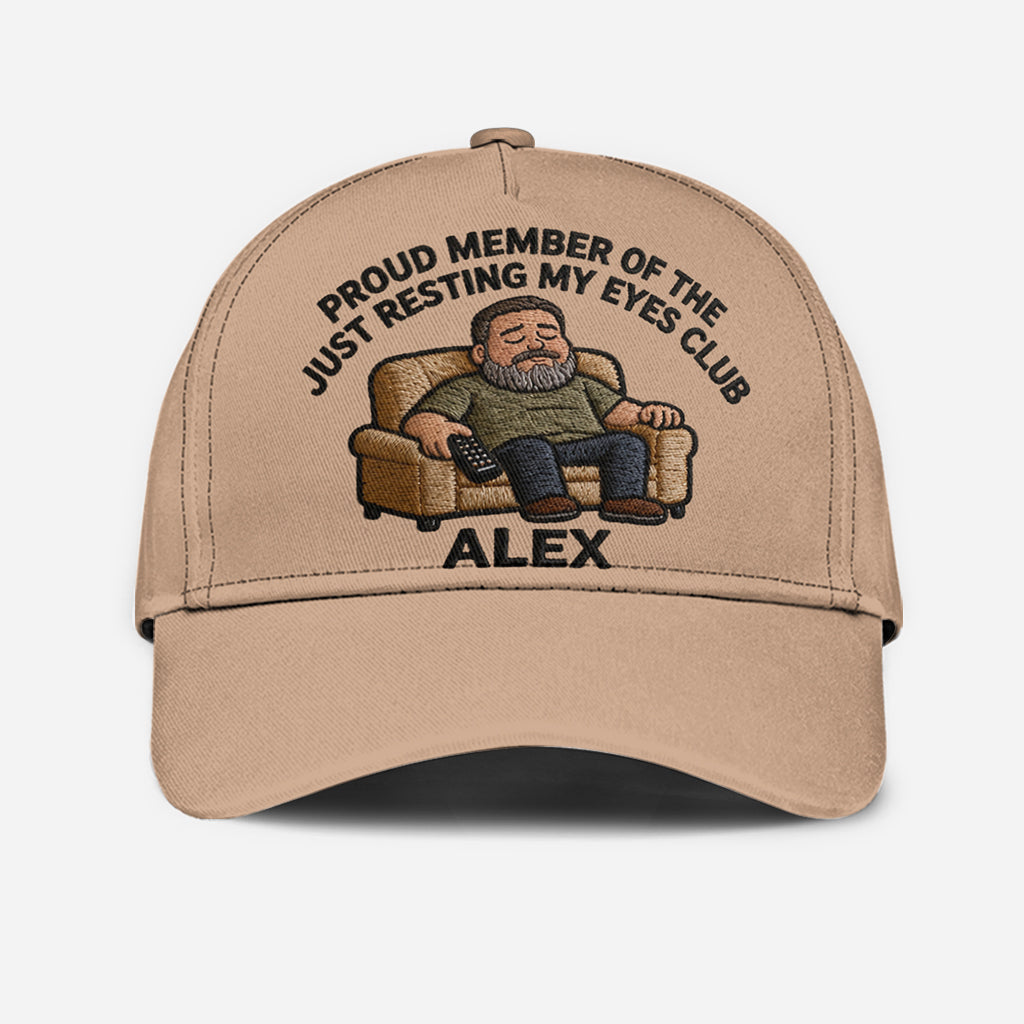 Proud Member Of The Just Resting My Eyes Club - Personalized Father Classic Cap