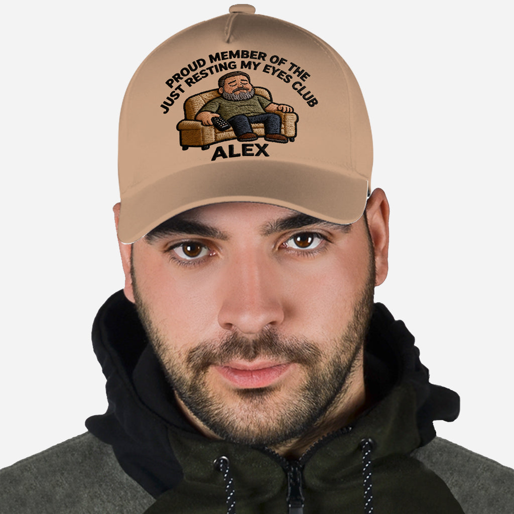 Proud Member Of The Just Resting My Eyes Club - Personalized Father Classic Cap