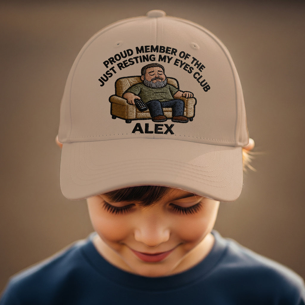 Proud Member Of The Just Resting My Eyes Club - Personalized Father Classic Cap