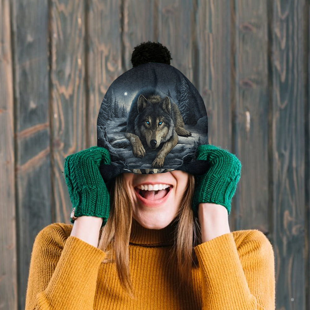 Strong Wolf - Personalized Wolf Beanie Hat