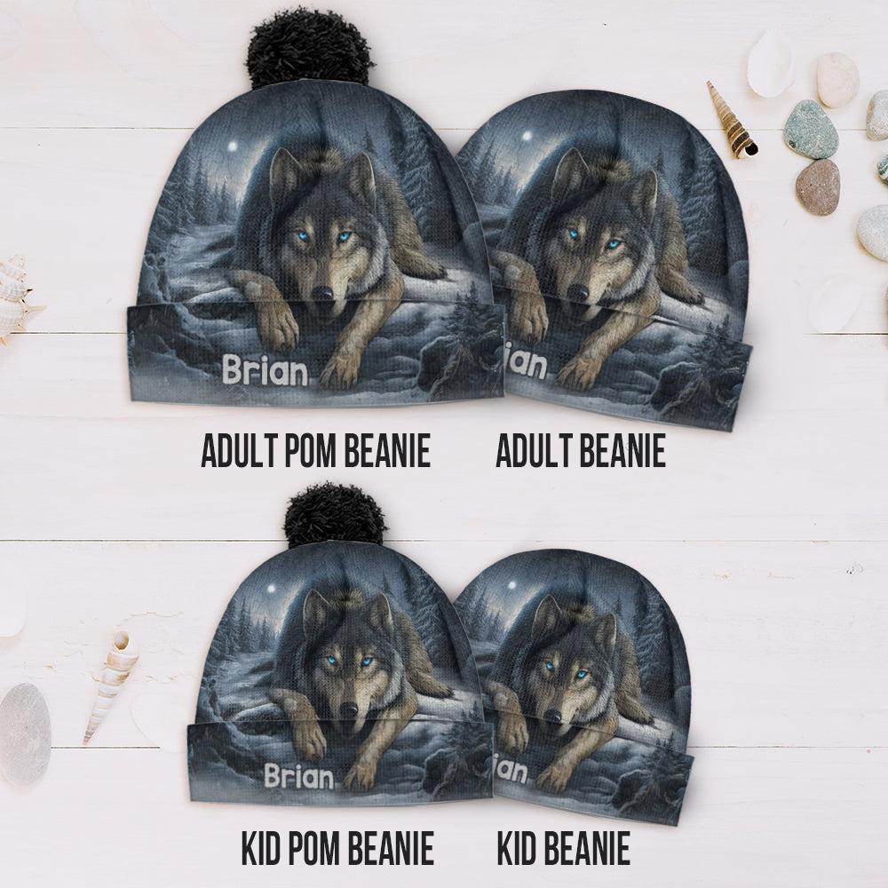 Strong Wolf - Personalized Wolf Beanie Hat