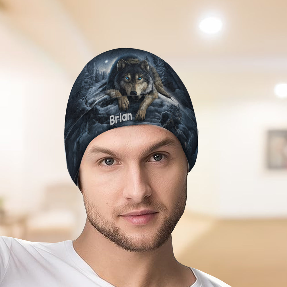 Strong Wolf - Personalized Wolf Beanie Hat