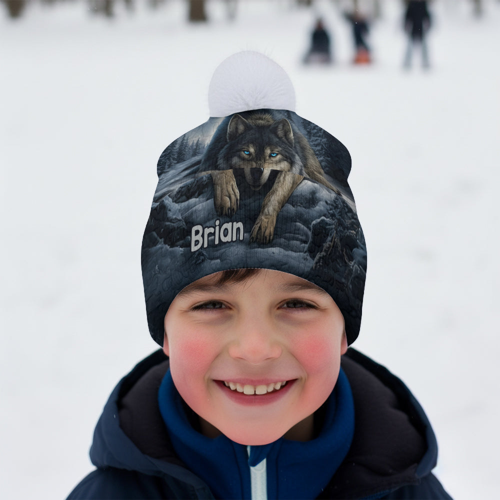 Strong Wolf - Personalized Wolf Beanie Hat