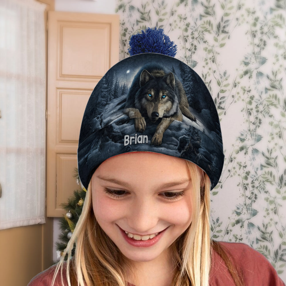 Strong Wolf - Personalized Wolf Beanie Hat