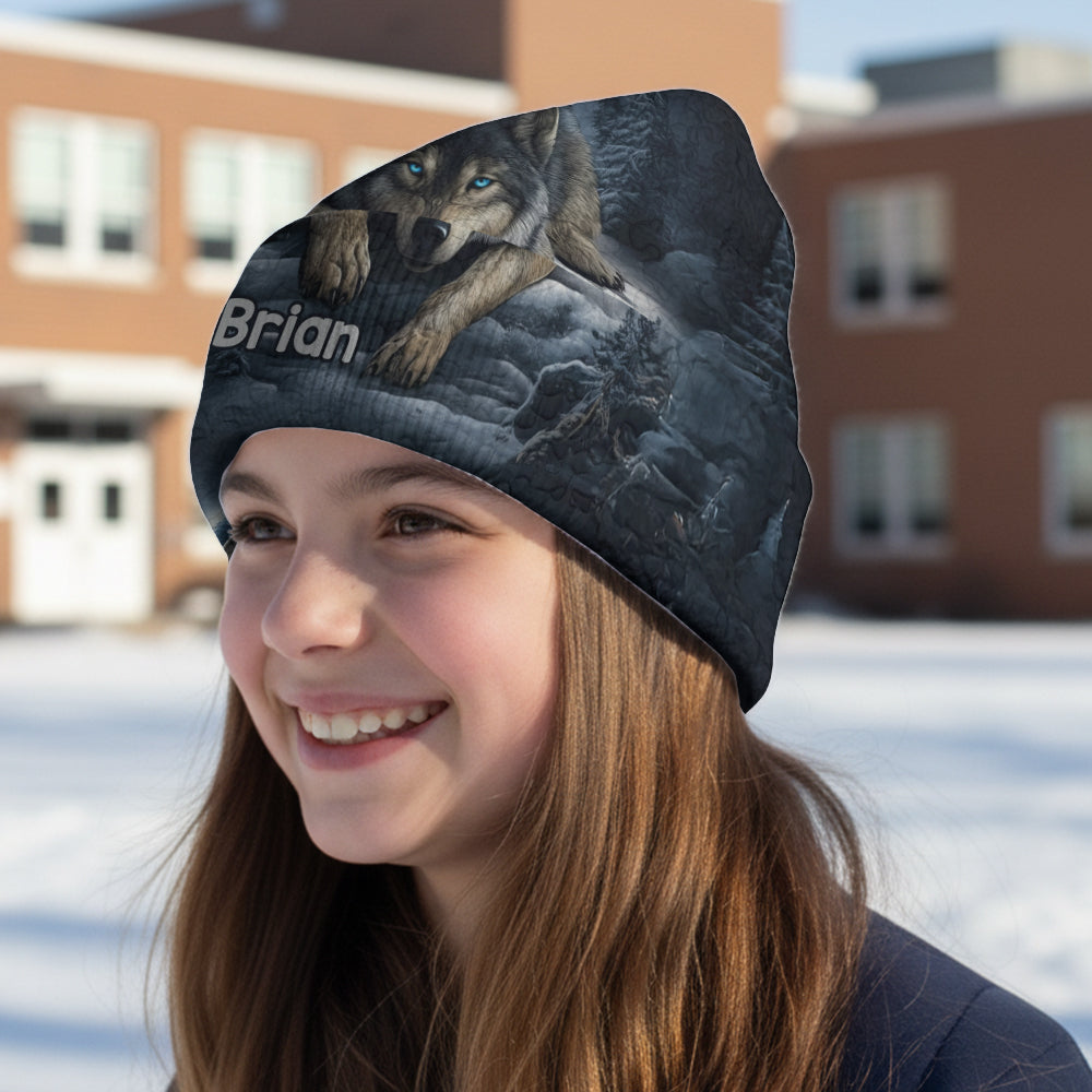 Strong Wolf - Personalized Wolf Beanie Hat