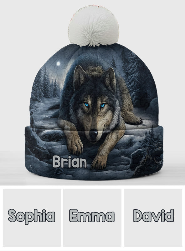 Strong Wolf - Personalized Wolf Beanie Hat
