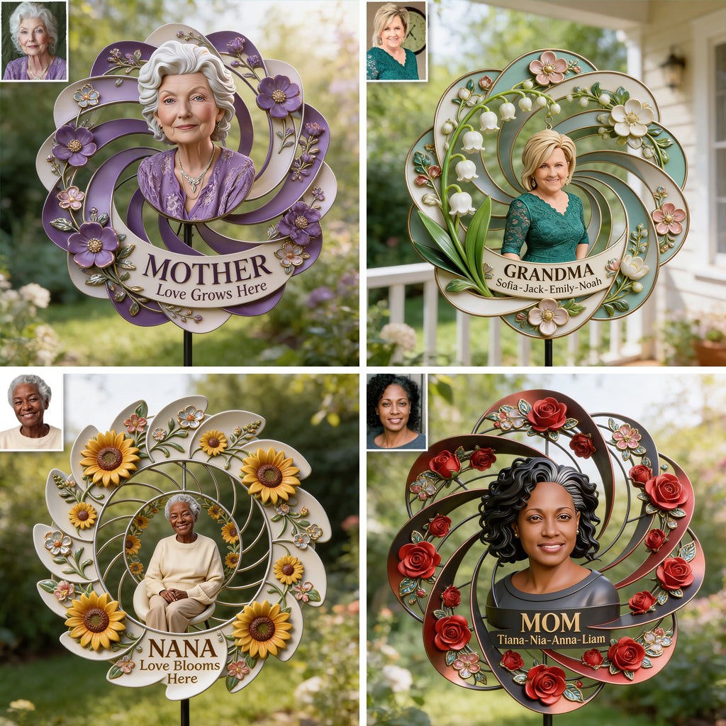 Nana Mother Garden - Personalized Grandma Cut Metal Sign