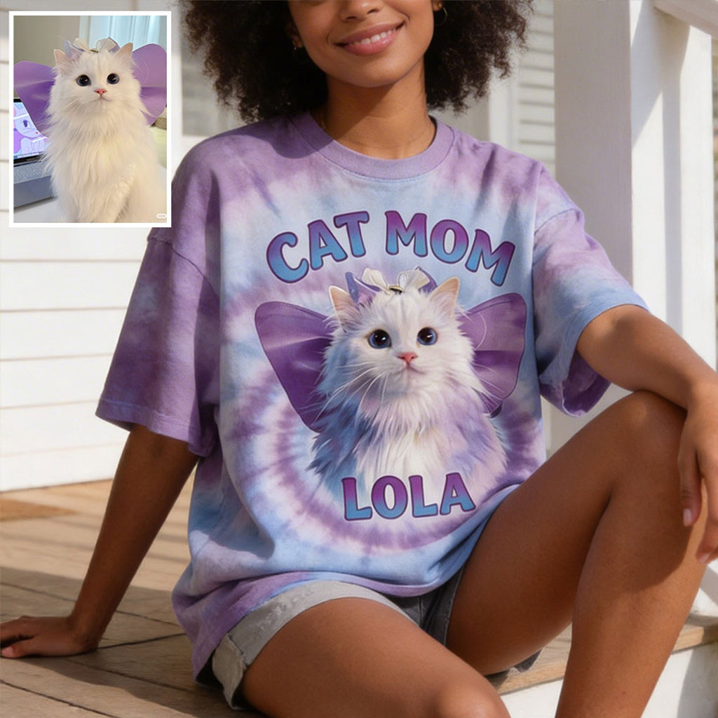 Tie Dye Style Shirt For Pet Owner - Personalized Dog All Over Shirt