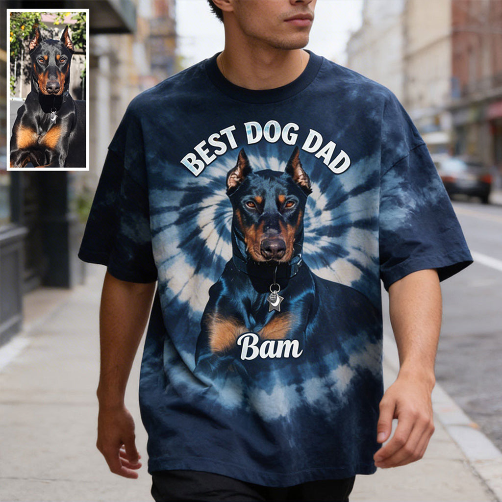 Tie Dye Style Shirt For Pet Owner - Personalized Dog All Over Shirt