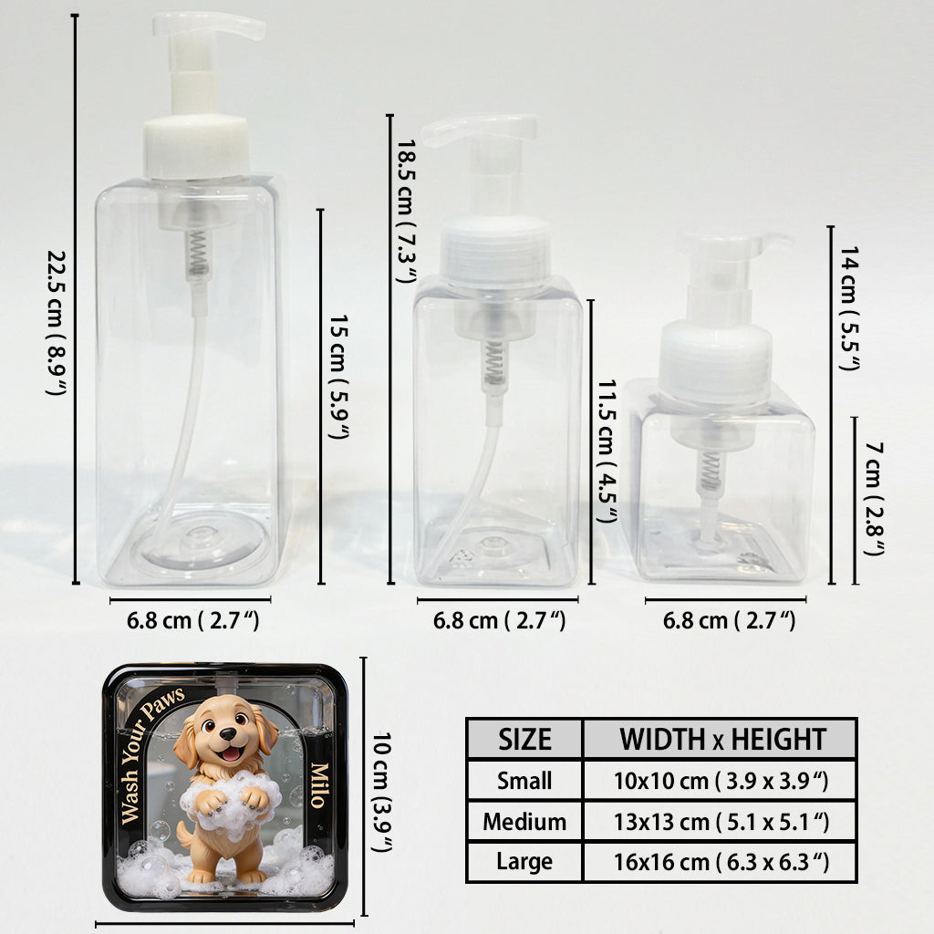Wash You Paws - Personalized Dog Pump Dispenser