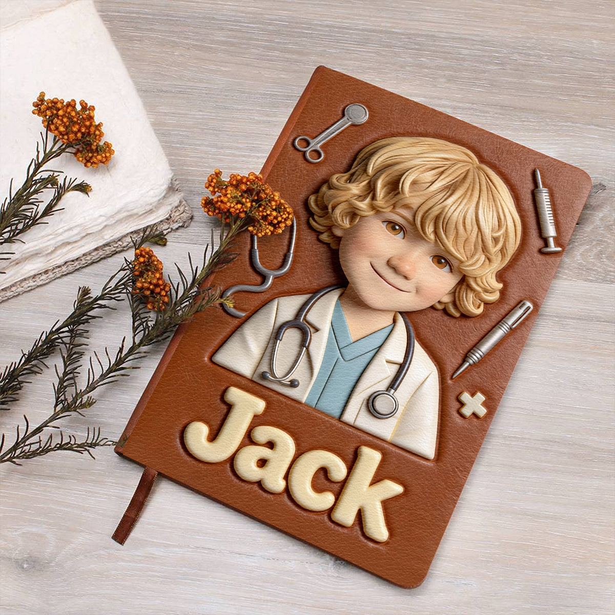 Where Dreams Begin - Personalized Kid Leather Journal