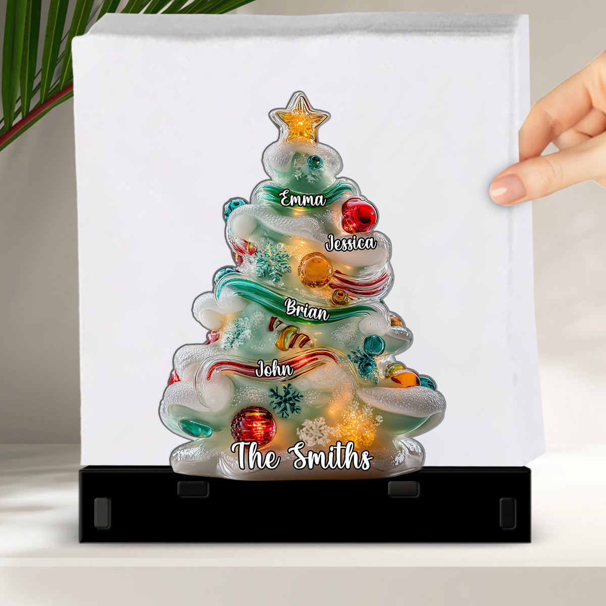 Merry Christmas - Personalized Family Paper Towel Holder