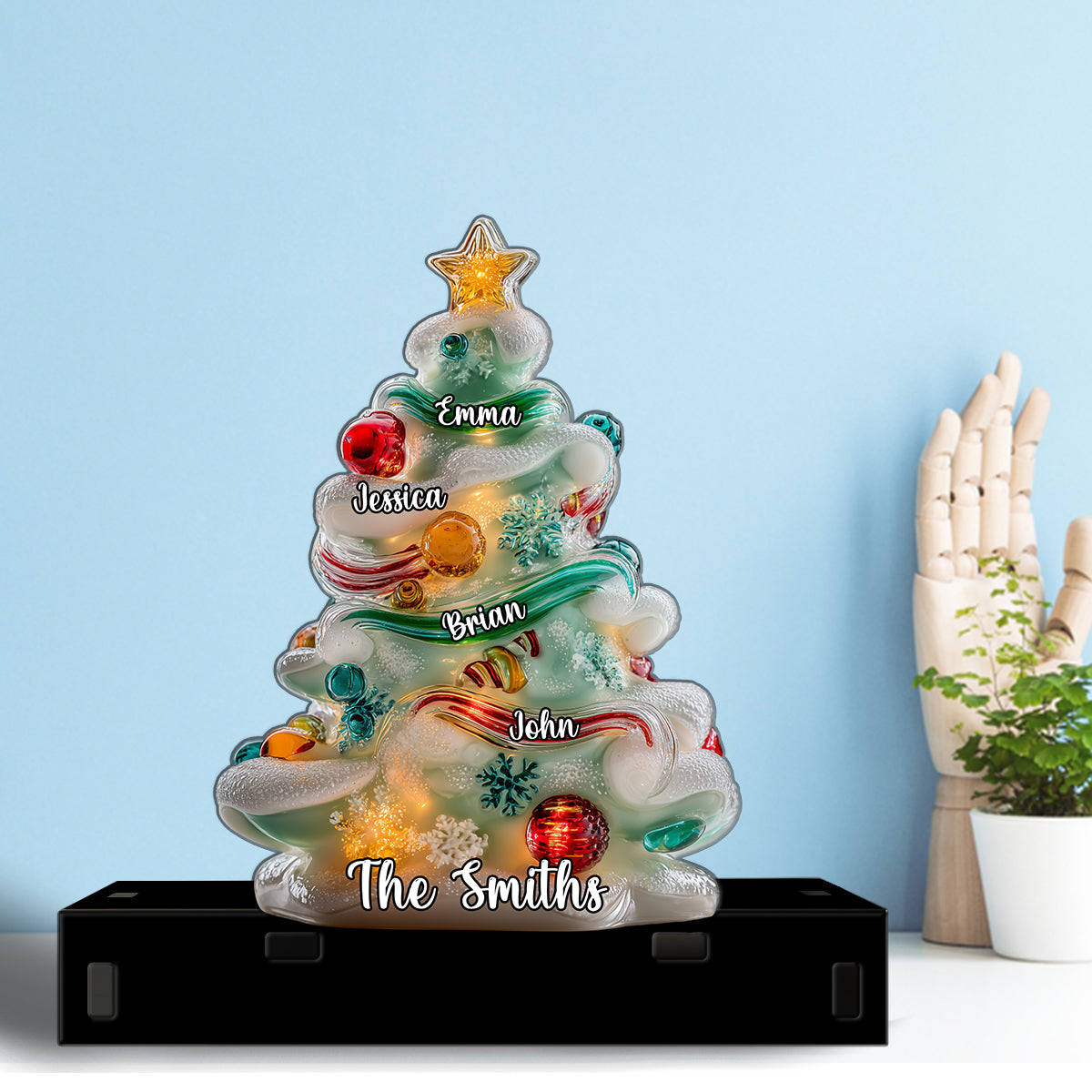 Merry Christmas - Personalized Family Paper Towel Holder