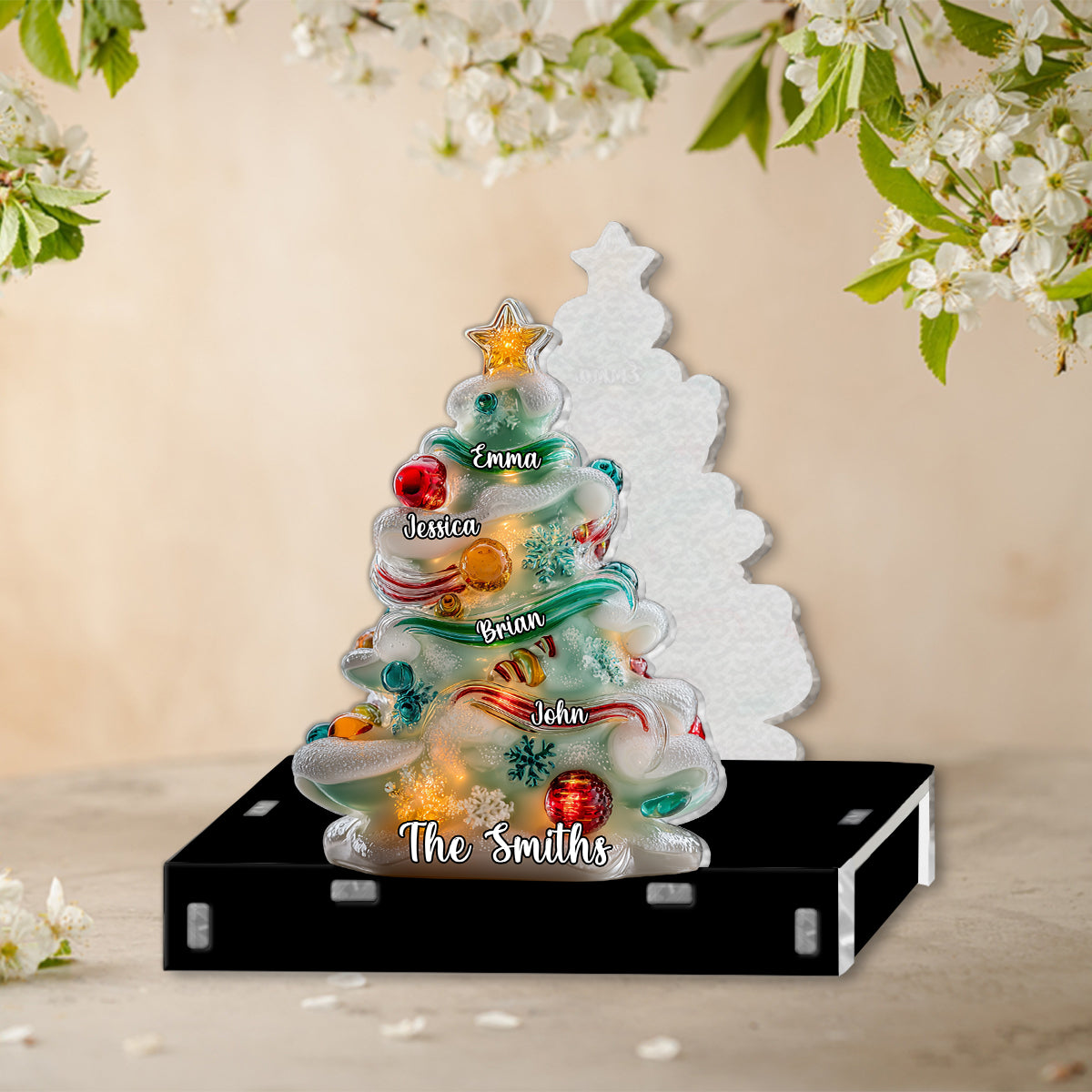 Merry Christmas - Personalized Family Paper Towel Holder