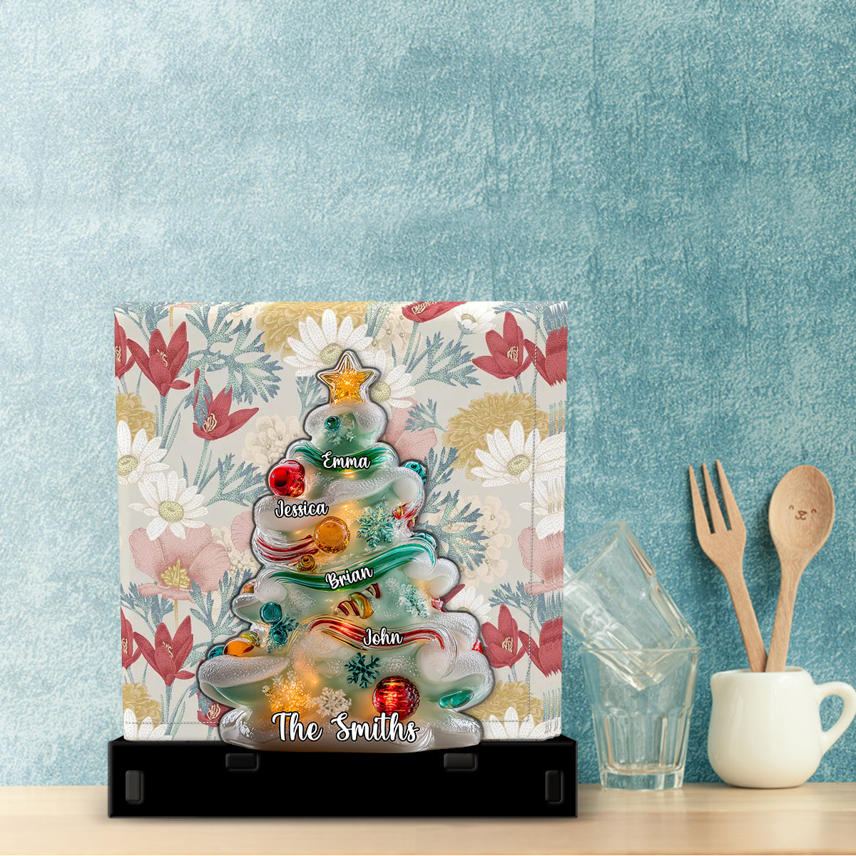 Merry Christmas - Personalized Family Paper Towel Holder