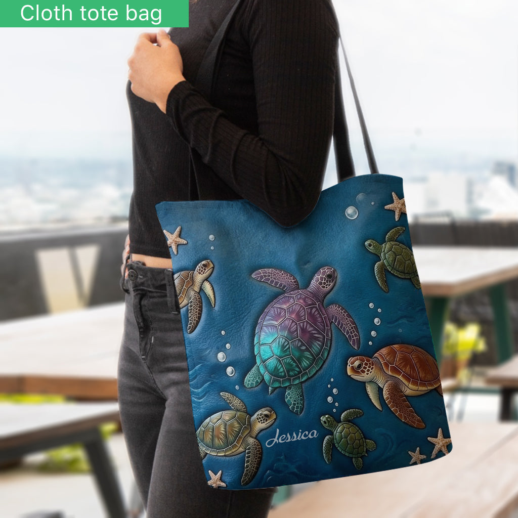 Love Turtles - Personalized Turtle Tote Bag