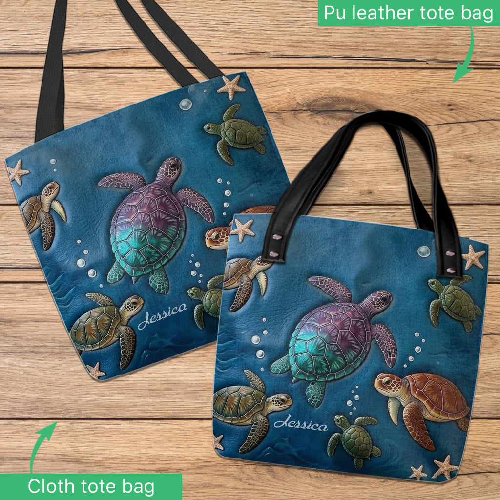 Love Turtles - Personalized Turtle Tote Bag