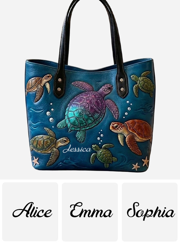 Love Turtles - Personalized Turtle Tote Bag