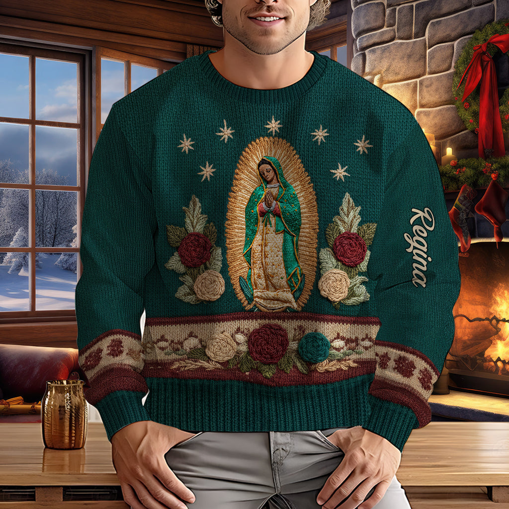 Our Lady Of Guadalupe - Personalized Christian Ugly Sweater