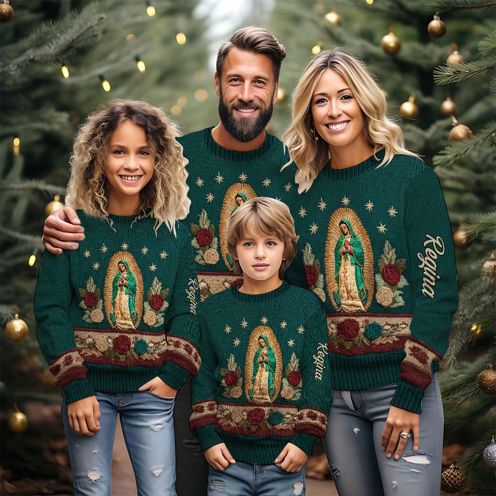 Our Lady Of Guadalupe - Personalized Christian Ugly Sweater