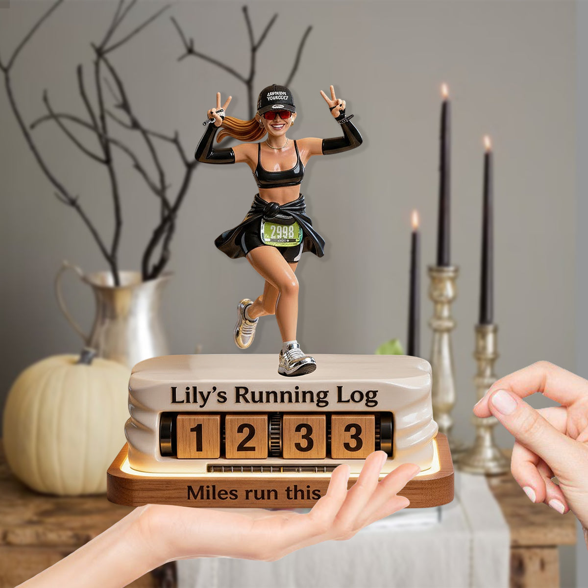 Miles This Year - Personalized Running Interchangeable Plaque
