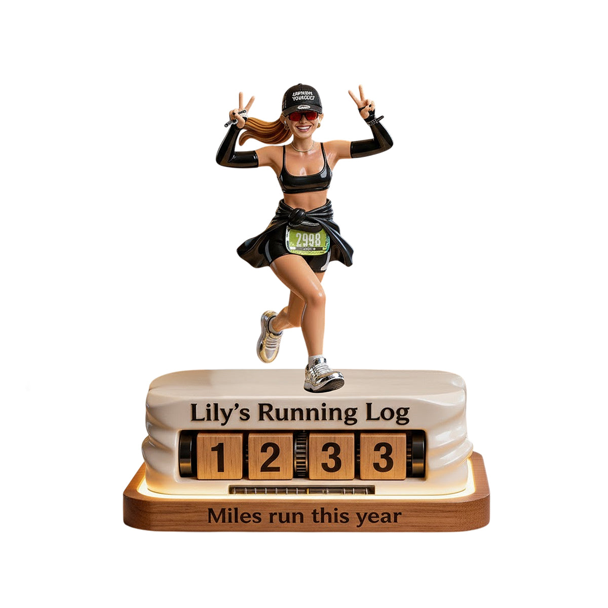 Miles This Year - Personalized Running Interchangeable Plaque