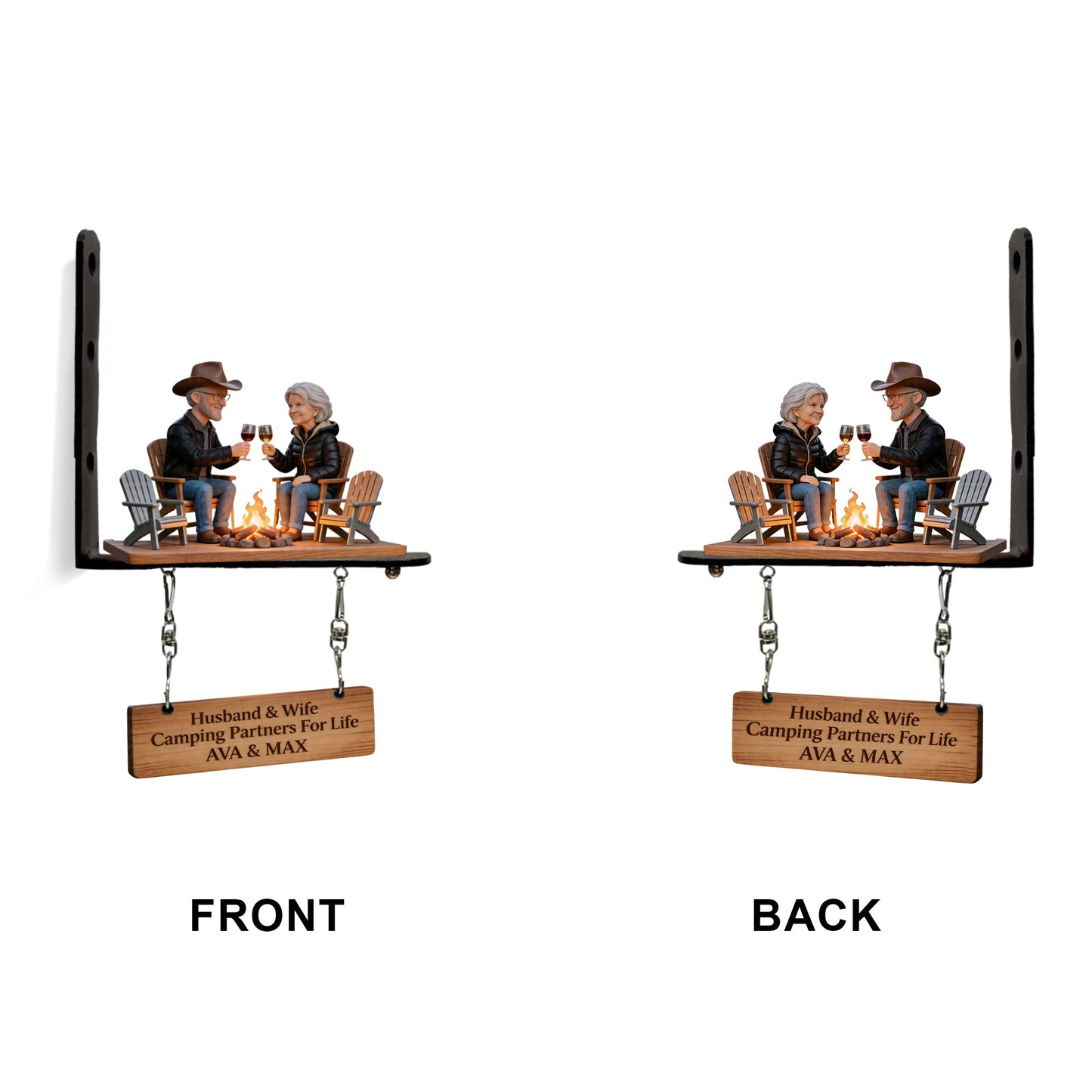 Welcome To Our Campsite - Personalized Camping Wooden Wall Mount Sign
