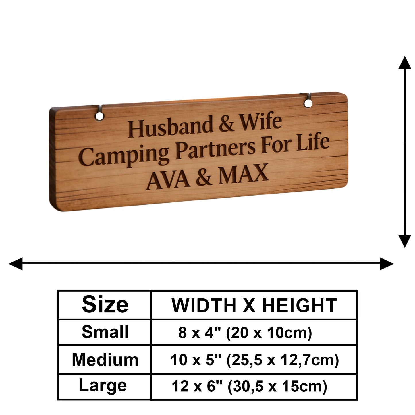 Welcome To Our Campsite - Personalized Camping Wooden Wall Mount Sign