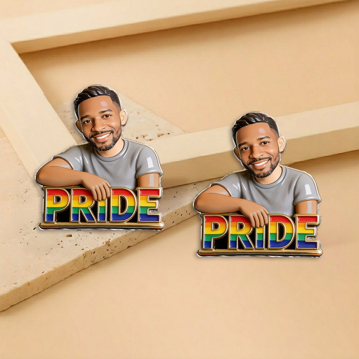 Pride Wearable Enamel Pin And Cap - Personalized LGBT Support Classic Cap With Pin