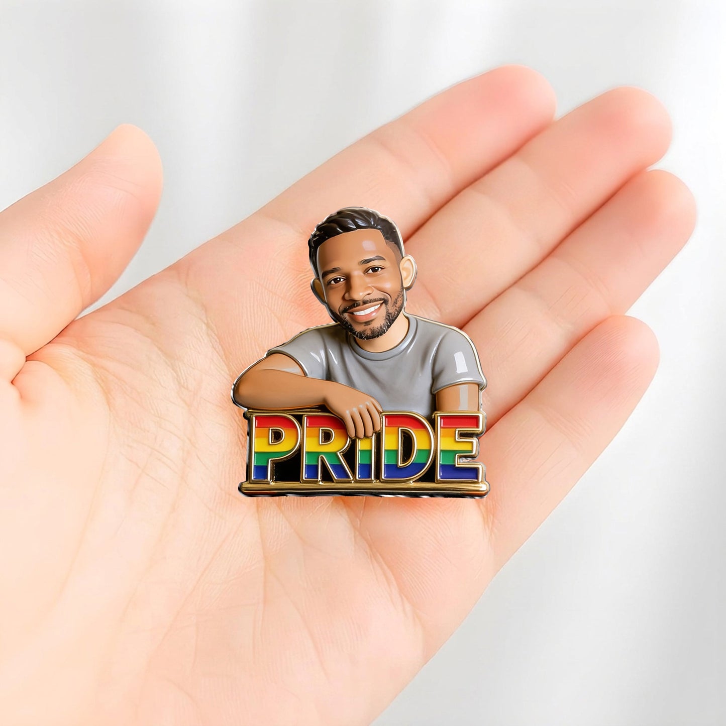 Pride Wearable Enamel Pin And Cap - Personalized LGBT Support Classic Cap With Pin