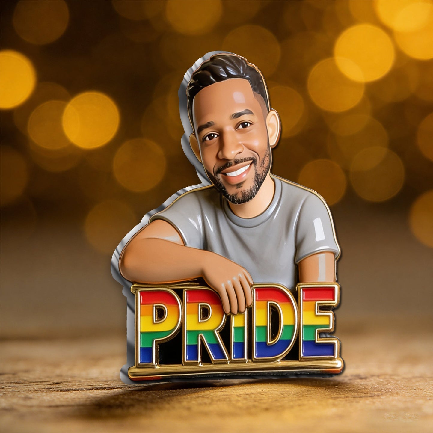 Pride Wearable Enamel Pin And Cap - Personalized LGBT Support Classic Cap With Pin