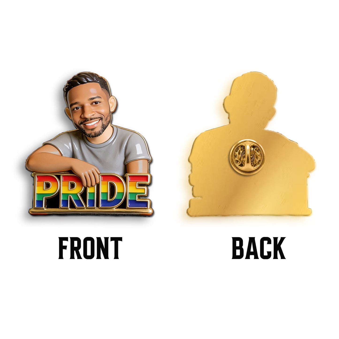 Pride Wearable Enamel Pin And Cap - Personalized LGBT Support Classic Cap With Pin