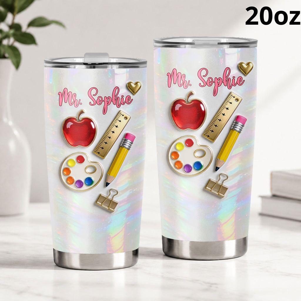 Teach With Love - Personalized Teacher Tumbler