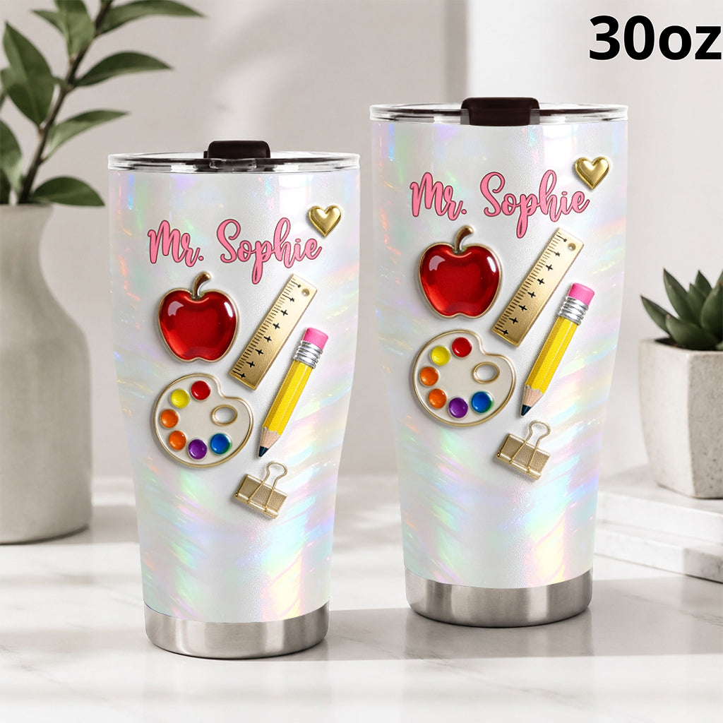 Teach With Love - Personalized Teacher Tumbler