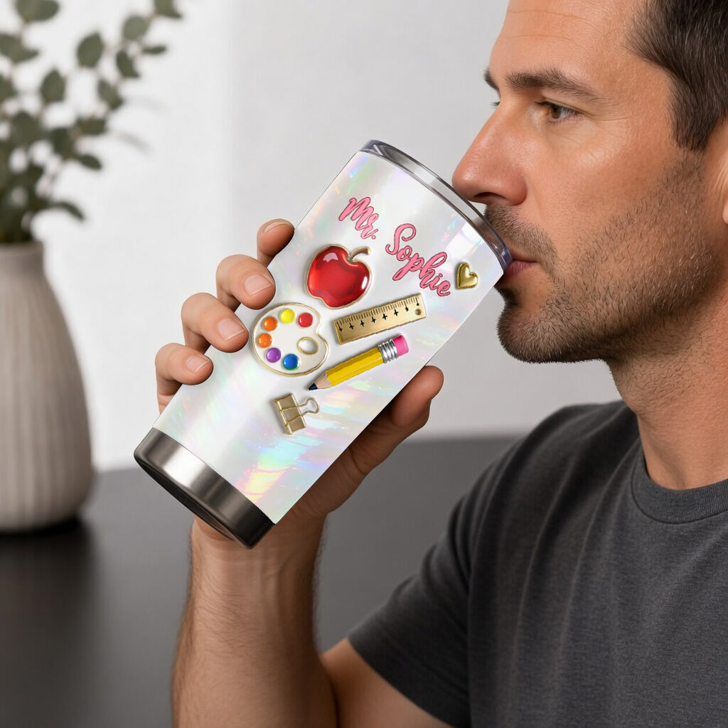Teach With Love - Personalized Teacher Tumbler