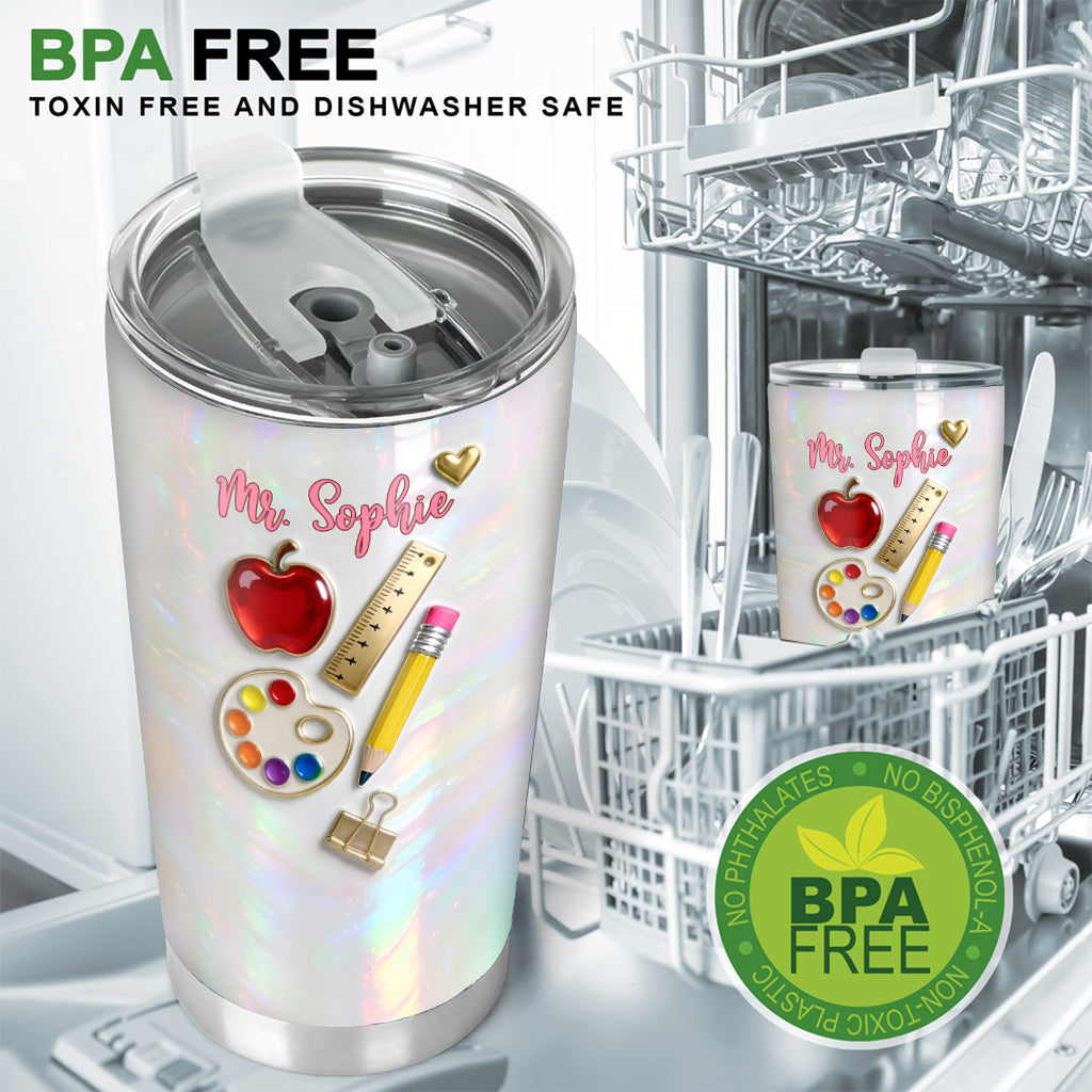 Teach With Love - Personalized Teacher Tumbler