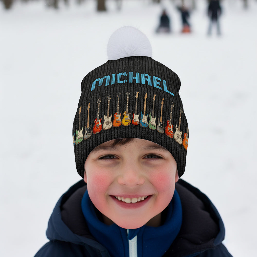 Vintage Guitars - Personalized Guitar Beanie Hat
