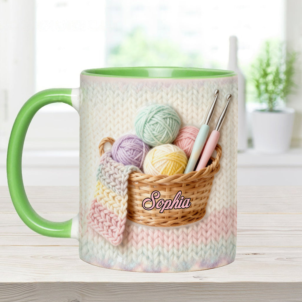 Love Crocheting - Personalized Crocheting Accent Mug & Coaster