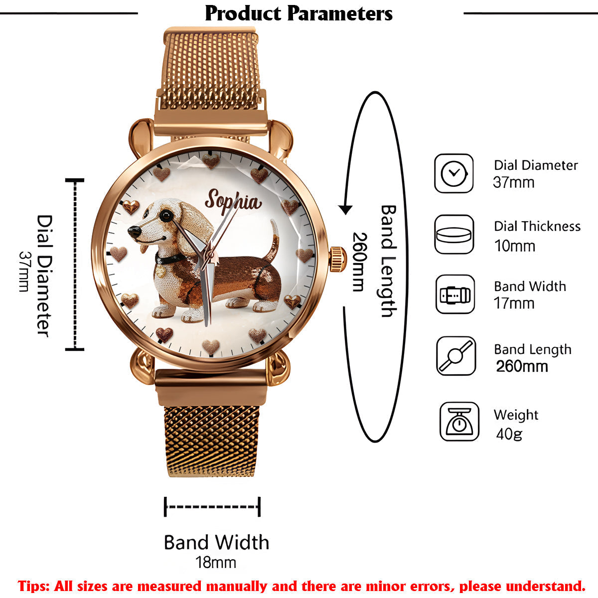 Love Dogs - Personalized Dog Women Hand Watch