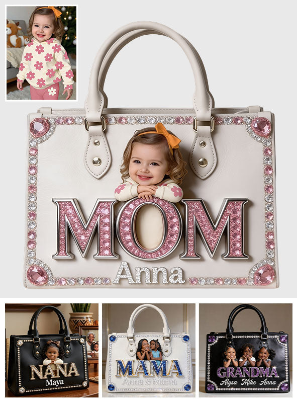 Mother's Day Gift, Custom From Any Photo - Personalized Mother Leather Handbag