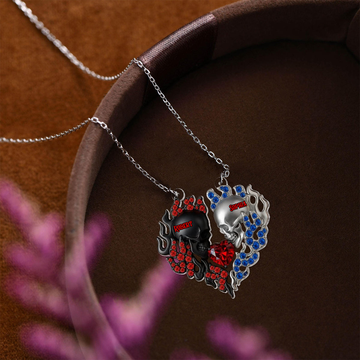 You & Me We Got This - Personalized Skull Custom Shaped Pendant Necklace